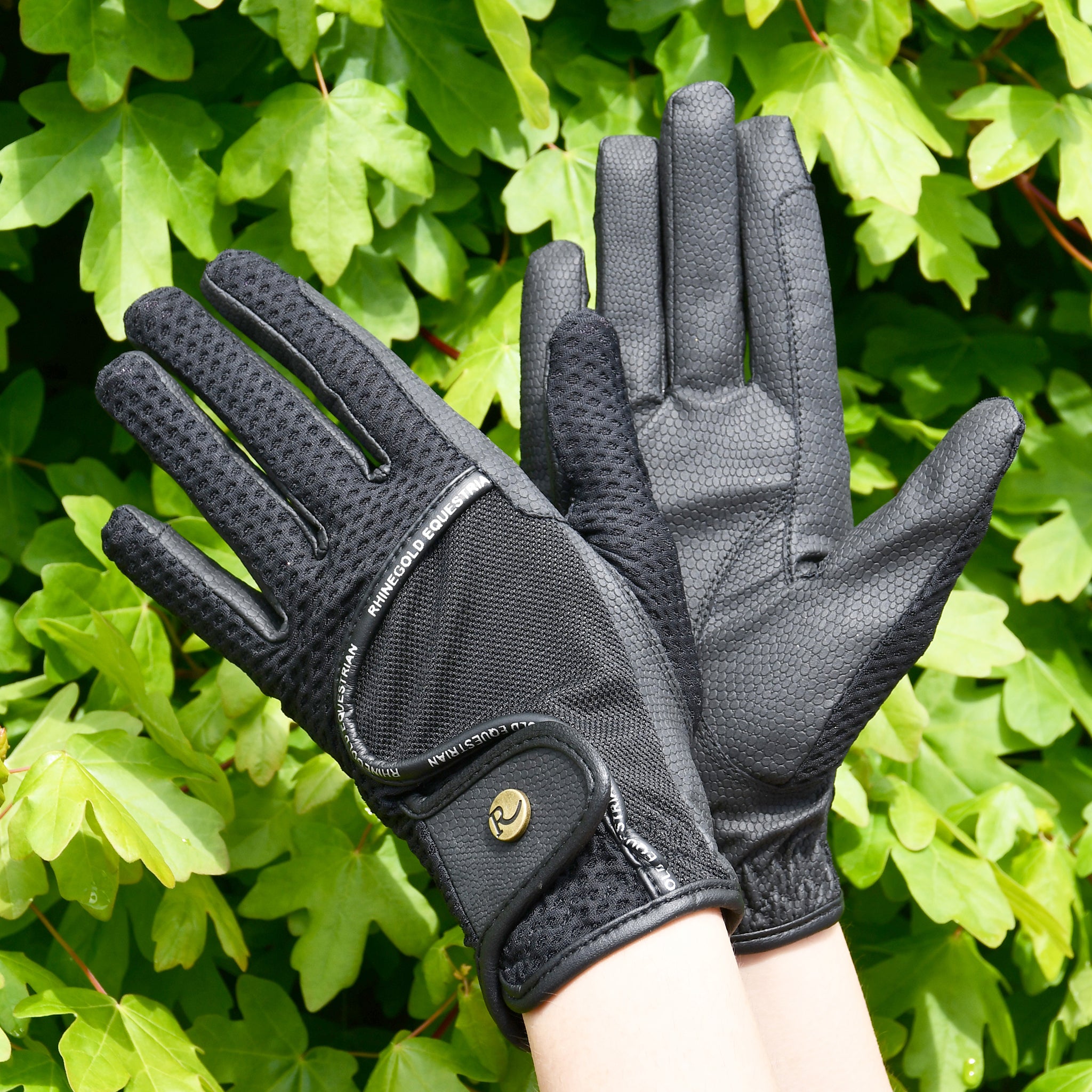 Rhinegold Honeycomb Mesh Stretch Riding Gloves