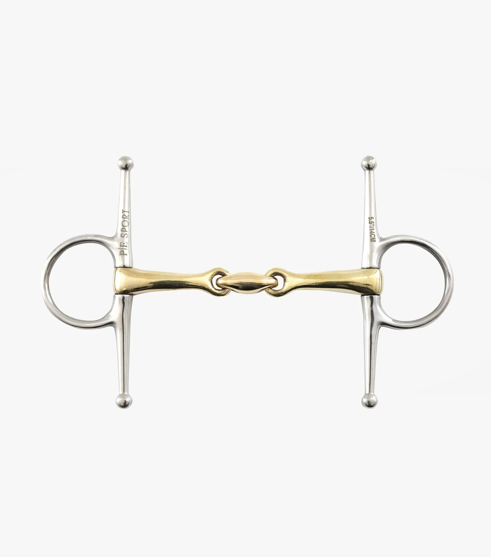 Premier Equine Brass Alloy Full Cheek Snaffle with Lozenge-1