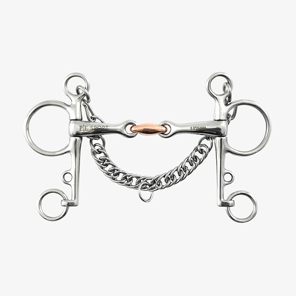 Premier Equine Double Jointed Pelham with Copper Lozenge