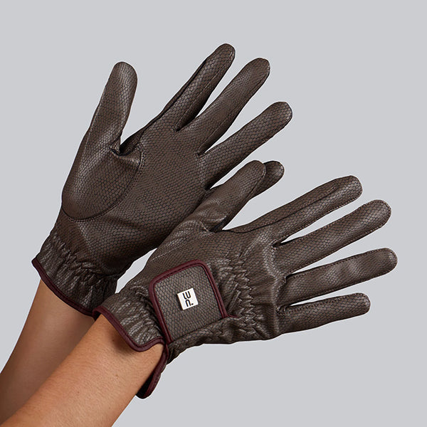 Premier Equine Metaro Riding Gloves - Brown