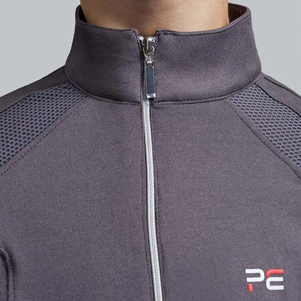 Premier Equine Mini Remisa Girl's Technical Short Sleeve Riding Top – Grey-2