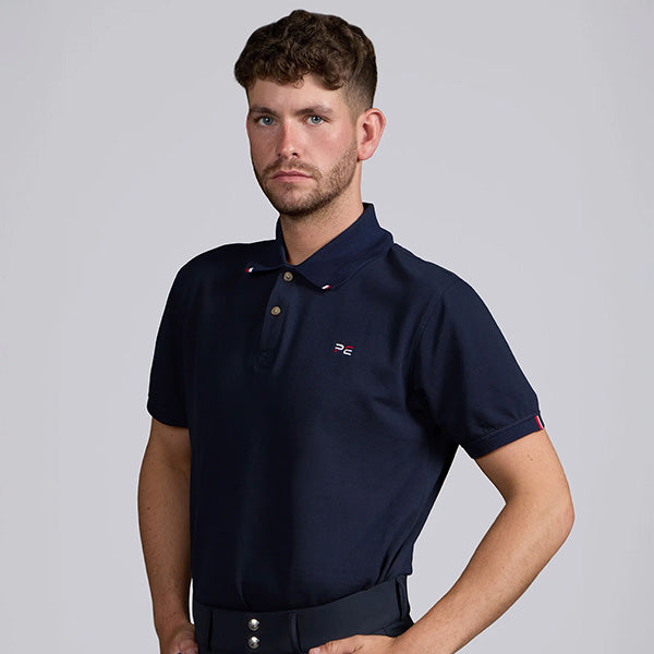 Premier Equine Respiro Men's Riding Polo Shirt Navy