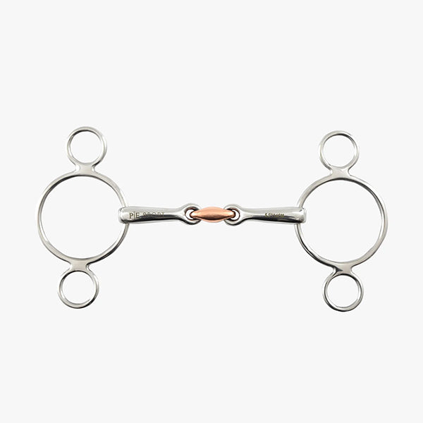 Premier Equine Two Ring Gag with Copper Lozenge